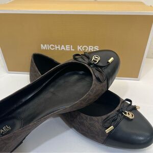 Michael Kors Ballet Flats with Gold Accents NWT